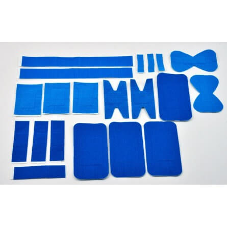 Sachet de 20 pansements tissés bleus assortis Coluxia Sachet de 20 pansements tissés bleus assortis Coluxia