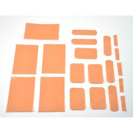 Sachet de 20 pansements assortis plastique chair avec compresse Sachet de 20 pansements assortis plastique chair avec compresse