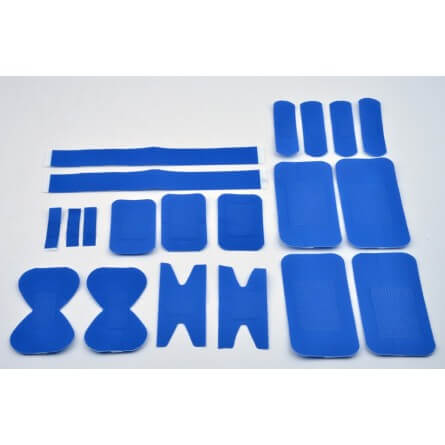 Sachet de 20 pansements assortis plastique bleu Coluxia Sachet de 20 pansements assortis plastique bleu Coluxia