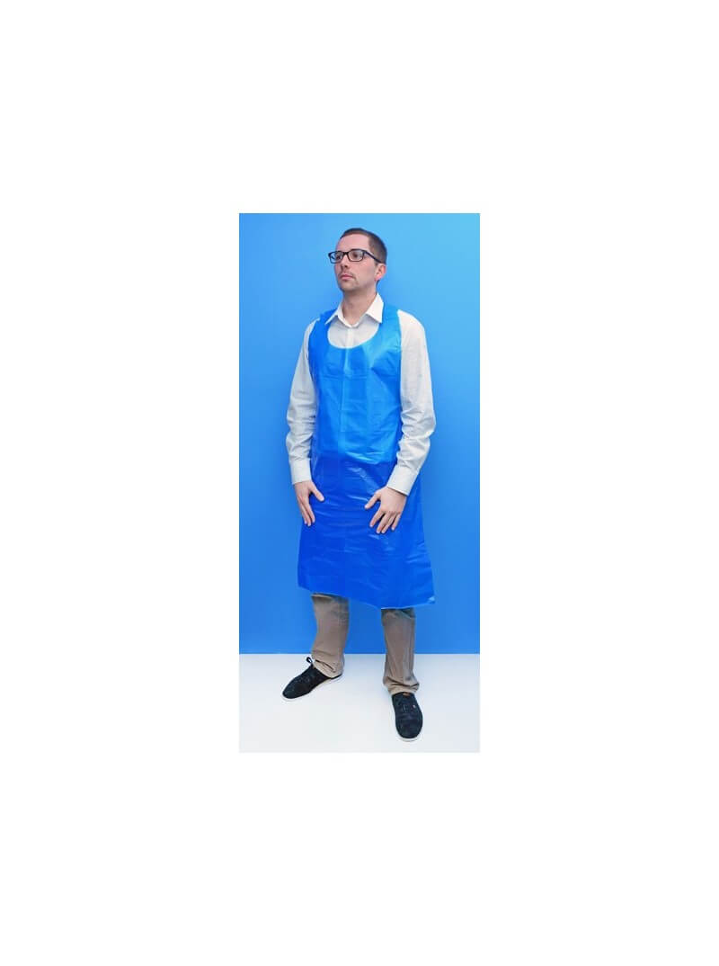Tabliers jetables imperméables bleus 145X75CM 35µM Tabliers jetables imperméables bleus 145X75CM 35µM