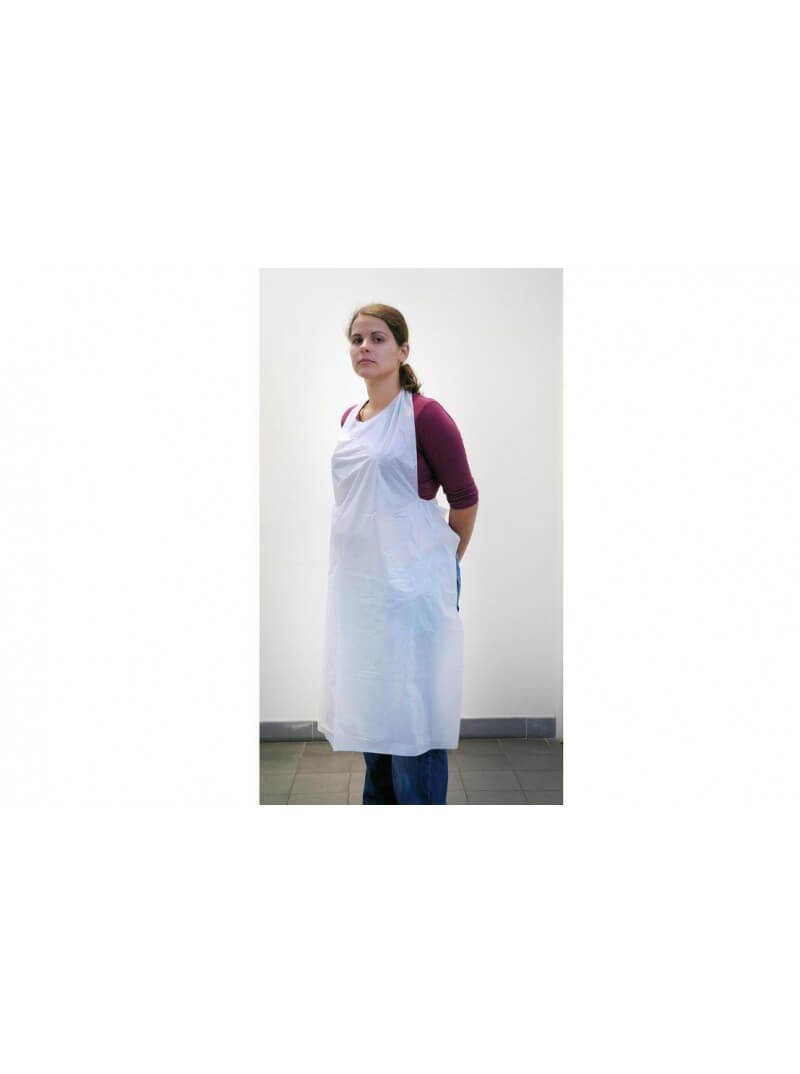 tablier jetable imperméable blanc 125x75cm, 35µM homme tablier jetable imperméable blanc 125x75cm, 35µM homme