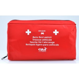 Trousse rectangulaire de secours souple pour véhicule produits inclus