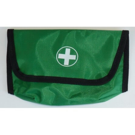 Trousse de secours à pochettes en toile vide verte