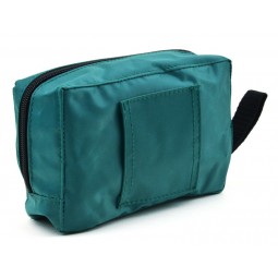 Trousse de secours zippée en toile verte vide