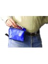 Trousse de secours zippée en toile bleue vide en tissu