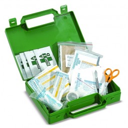 Trousse de secours bureau verte en plastique