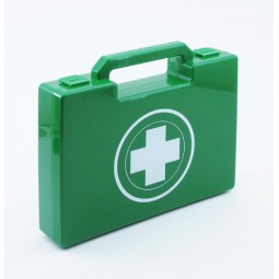 Trousse de secours bureau verte en plastique fermée