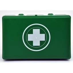 Trousse de premiers secours véhicule verte produits et notice inclus