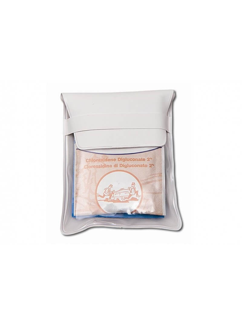 Pocket kit de premiers secours avec lingettes désinfectantes et pansements Pocket kit de premiers secours avec lingettes désinfectantes et pansements
