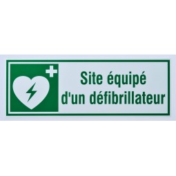 Panneau de signalisation "Site équipé d'un défibrillateur"