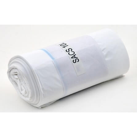 Sacs Poubelle PE HD Blanc 40x45 cm 10L