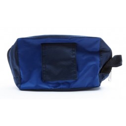 Trousse de secours zippée en toile bleue vide en tissu