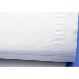 Essuie-mains enchevetré W lisse blanc 22x34cm double épaisseur