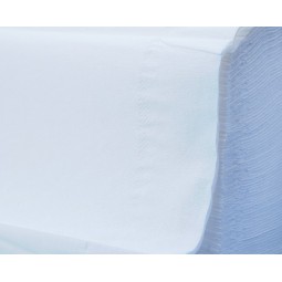 Essuie-mains enchevetré W lisse blanc 22x34cm double épaisseur