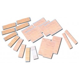 Pansements tissés prédécoupés assortis en boîte