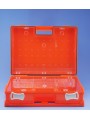 Trousse de secours vide rouge à poignée en ABS orange 400 x 300 x 150 mm