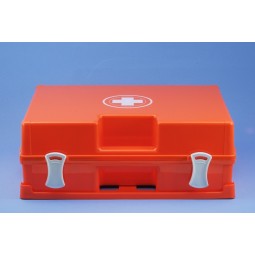 Trousse de secours vide rouge à poignée en ABS orange 400 x 300 x 150 mm