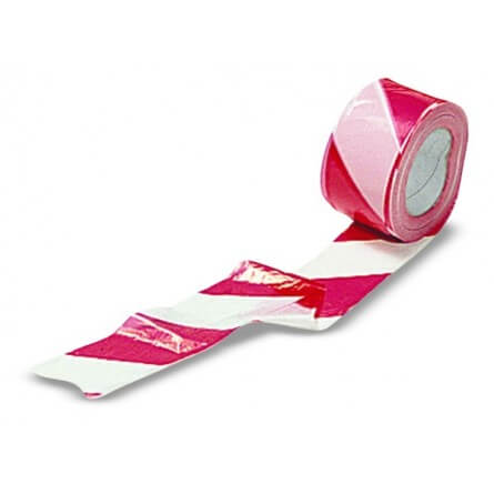 Ruban signalisation rouge & blanc 100m Ruban signalisation rouge & blanc 100m