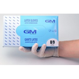 Gants latex micro poudrés T.L (8/9)