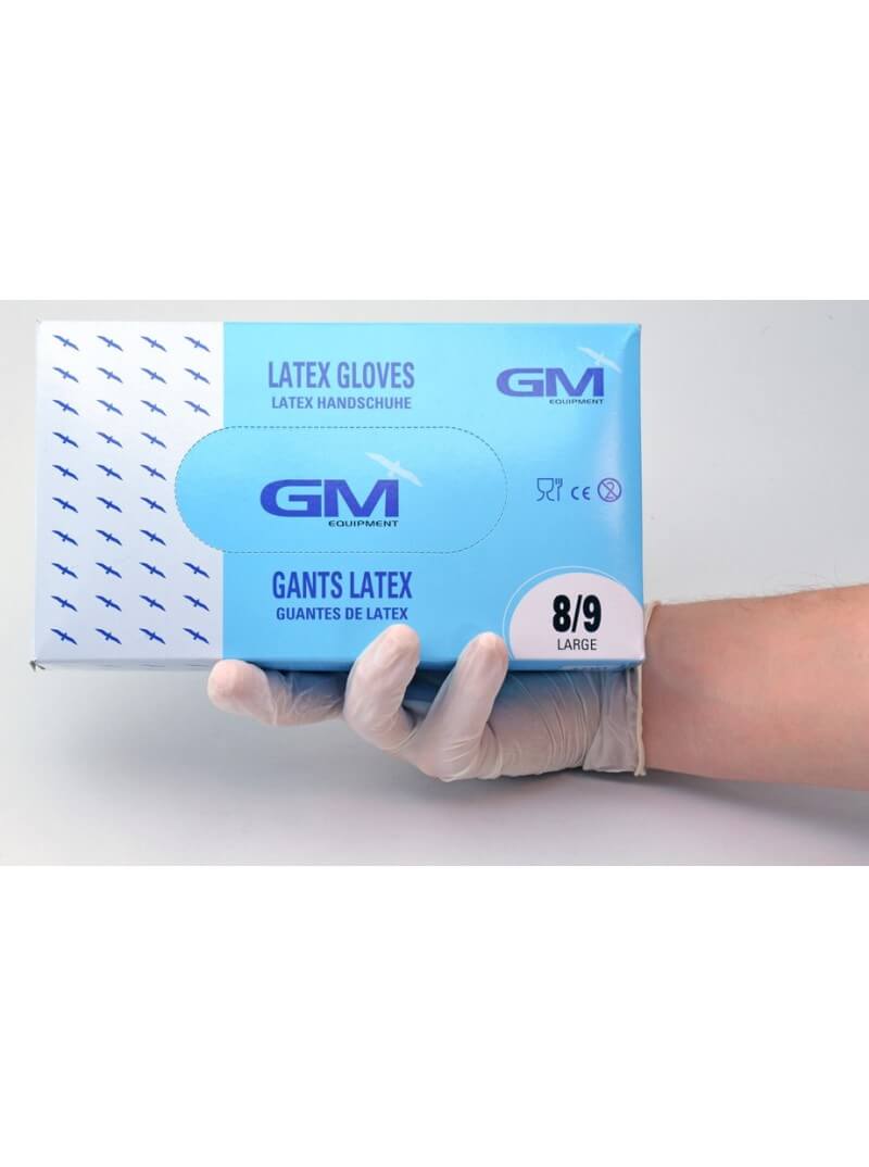 Gants jetables latex poudrés blancs taille XL boîte de 100