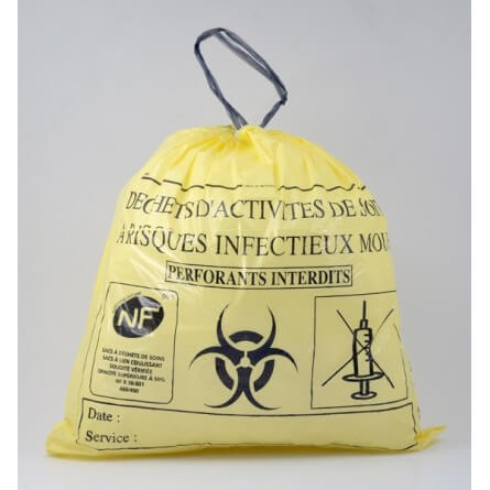 Sacs poubelle 20L pour DASRI jaune Sacs poubelle 20L pour DASRI jaune
