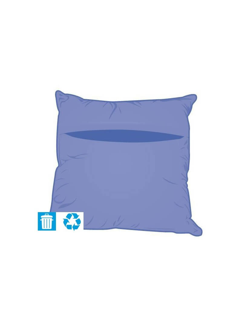 Taie d'oreiller bleue avec rabat CONFORT - 60x60cm