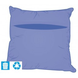 Taie d'oreiller bleue avec rabat CONFORT - 60x60cm