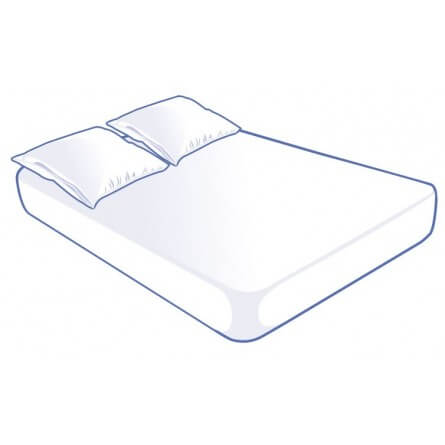 Kit literie jetable blanche pour lit 2 places 140x190x15cm Kit literie jetable blanche pour lit 2 places 140x190x15cm