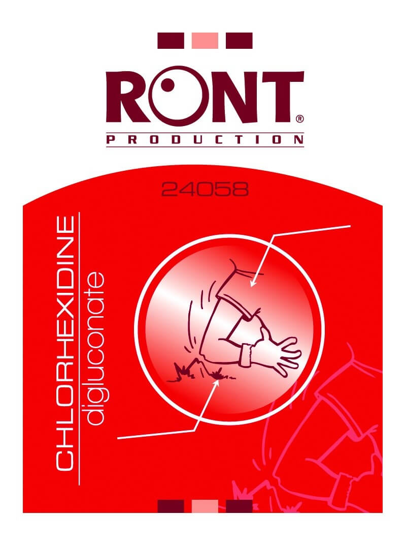 Sachet de 10 lingettes chlorhexidine RONT