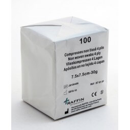 Sachet de 100 compresses non tissées 5x5cm