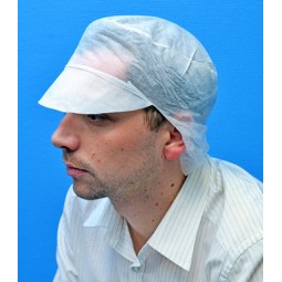 Casquettes avec résille en non tissé blanc 