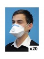 Masques de protection FFP3 pliable avec soupape (20 pcs)