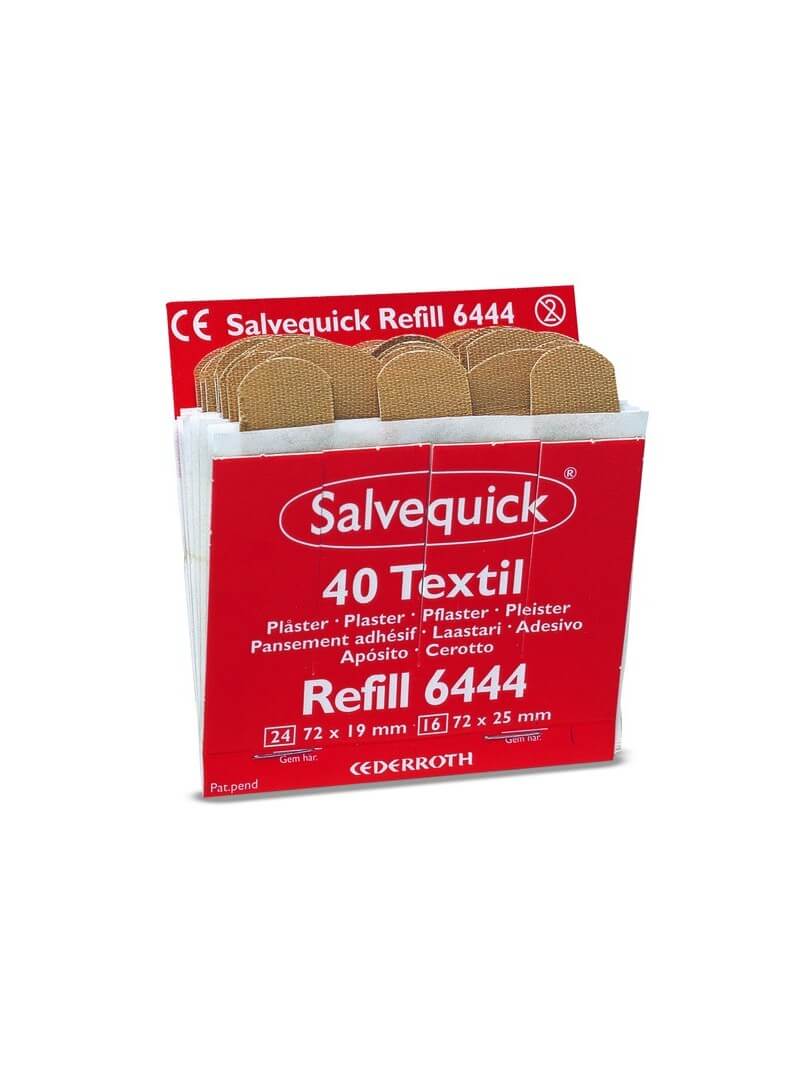 Recharge de 40 pansements tissés Salvequick Cederroth 