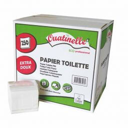 Papier toilette enchevêtré en paquets de 250 Feuilles