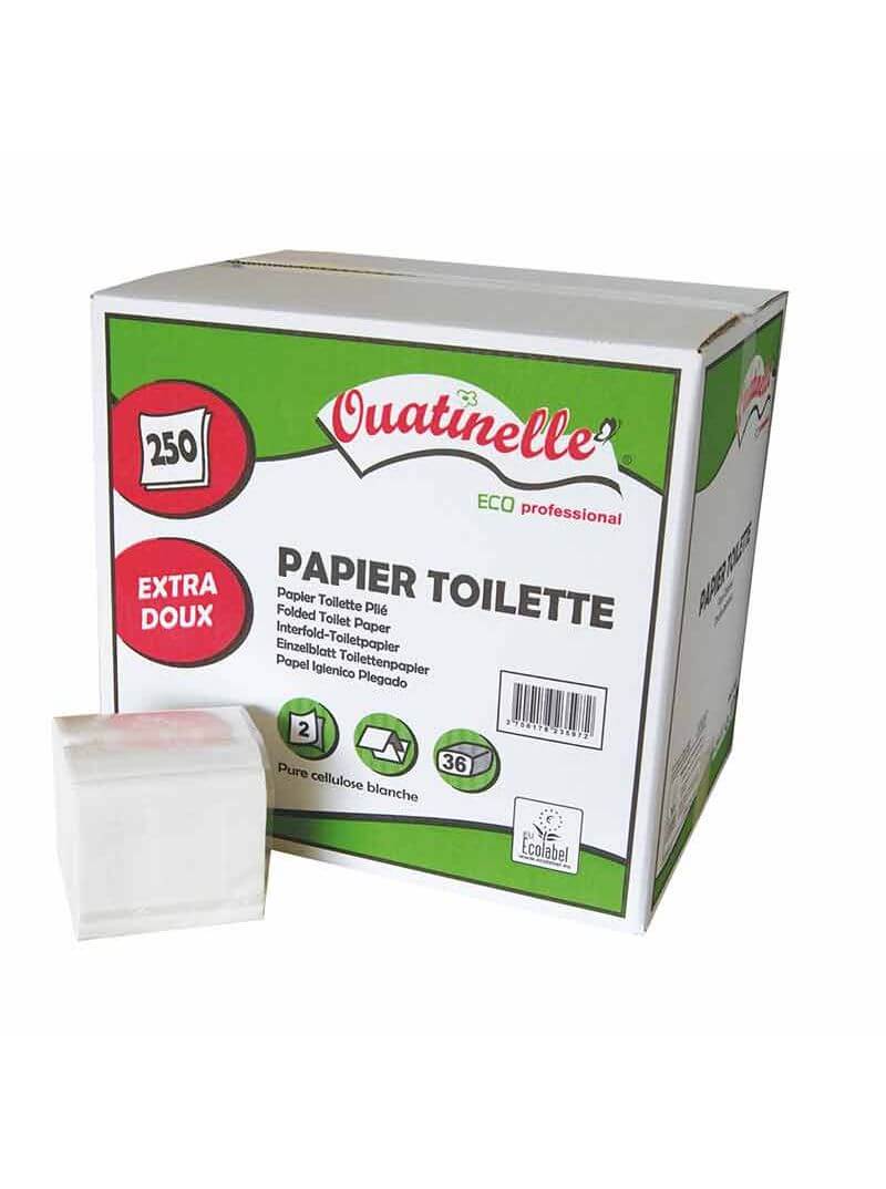 Papier toilette enchevêtré en paquets de 250 Feuilles