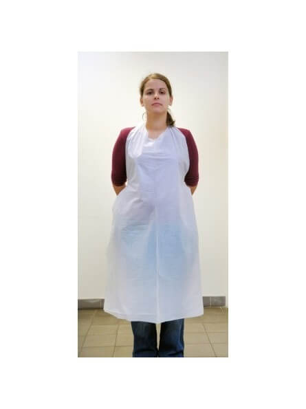 Tabliers jetables blancs 70X120cm 25µ (100 PCS) Tabliers jetables blancs 70X120cm 25µ (100 PCS)