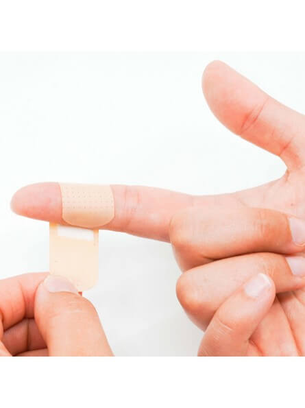 Pansements tubulaires Qualicare de premiers secours pour doigts - Blanc -  Lot de 10