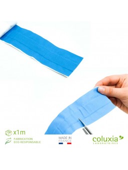 Pansement tissé bleu en bande 1 m x 6 cm