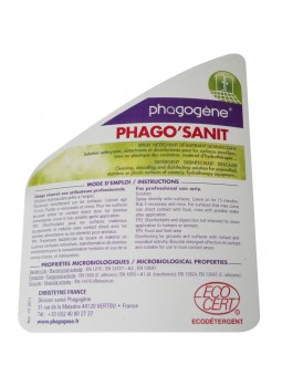 Spray détergent détartrant désinfectant ECOCERT PHAGO'SANIT