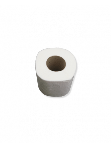 Papier toilette petit rouleau blanc crêpé 1 pli 400 feuilles 9,6 x