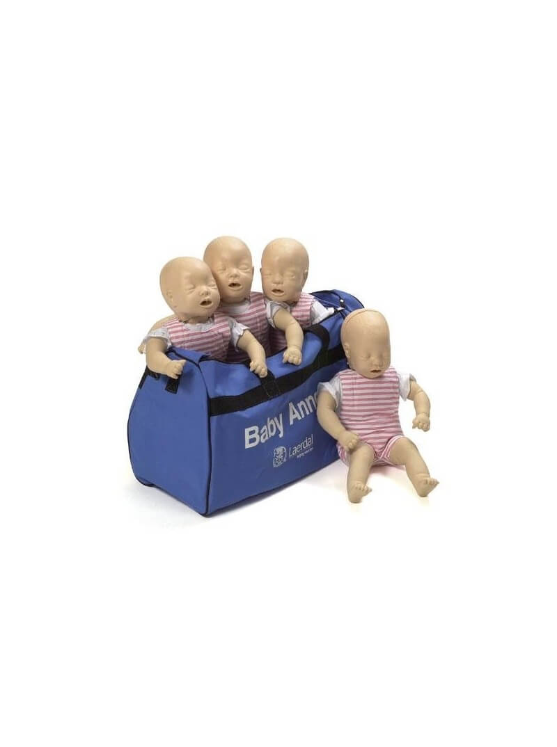 Mannequins Baby Anne LAERDAL en lot de 4 avec sac de transport (prorisk) Mannequins Baby Anne LAERDAL en lot de 4 avec sac de transport (prorisk)