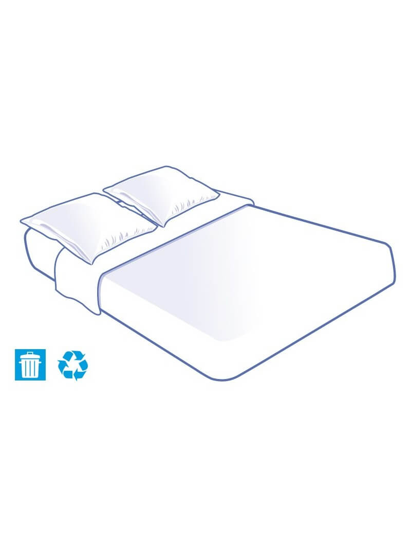 Kit Literie Alèse Housse - 2 Taies - 1 Drap plat Jetables CONFORT - 140x190cm