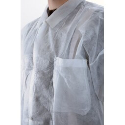 Blouses Jetables AQASKIN - Lot De 10 En TNT Avec Poignets Coton