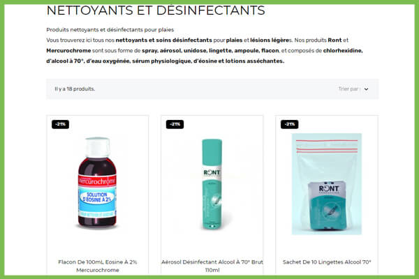 exemple de promotion sur une categorie sur le site prorisk