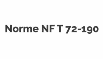 Norme NF T 72-190